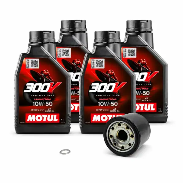 4 Liters Rsv4 Tuono V4 service kit With Motul 300V 10w50