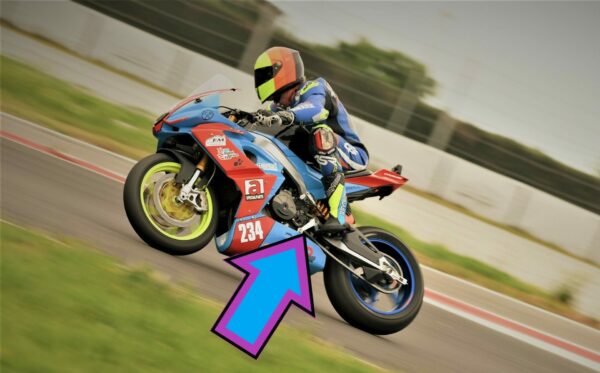 02 Gabro Aprilia RS660 rearset support adjustable swingarm pivot height