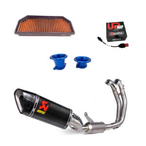 Kit racing Aprilia RS660 Tuono 660 stage 2.5 (air filter Sprint Filter+ velocity stacks GRT+ Akrapovic full exhaust+ UpMap)