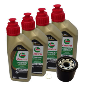4 Liter Rsv4 Tuono V4 Service Kit with Castrol Power1 Ultimate 10w50