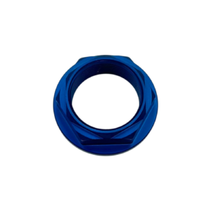 Front Wheel Nut In Blue Anodized Ergal 7075 For V4 V2