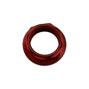 Dado Ruota Anteriore In Ergal 7075 Per V4 V2 Anodizzato Rosso