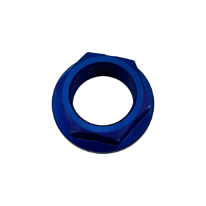 Rear Wheel Nut In Blue Anodized Ergal 7075 For V4 V2