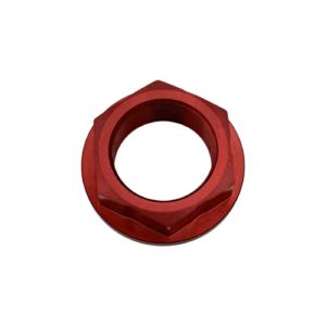 Rear Wheel Nut In Red Anodized Ergal 7075 For V4 V2