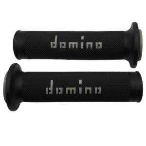 Coppia Manopole Domino Nero/grigio