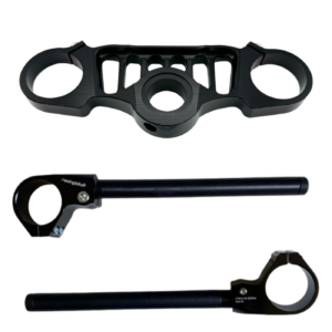 Kit Piastra Di Sterzo Superiore Nera Racing Con Semimanubri Racingbike per Rs660