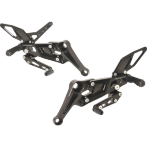 Black Racingbike Rearsets A105FN for Aprilia RS/Tuono 660